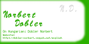 norbert dobler business card